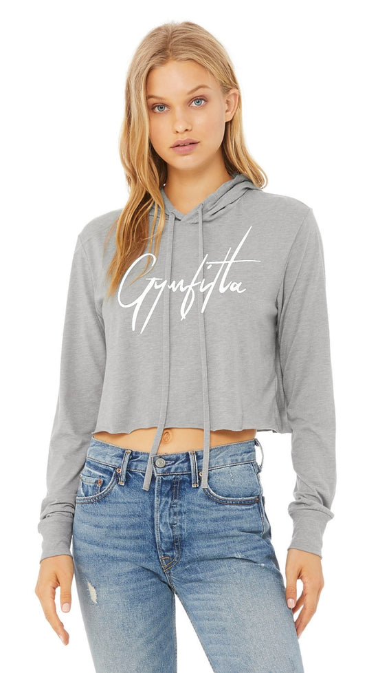 Signature Series WOMEN'S CROPPED LONG SLEEVE HOODIE TEE